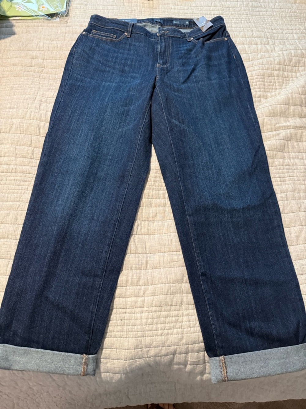 NWT J. Jill Dark Blue Boyfriend Jeans 18T